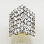 10K Yellow Gold womens cluster ring ASVJ19 2