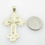 Mens 10K Solid Yellow Gold jesus cross Length - 2.36 inches Width - 1.38 inches 4