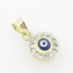 Womens BP119 Kabbalah Evil Eye 14K Solid Yellow Gold Good Luck Charm Pendant 2