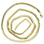 14K YELLOW Gold SOLID ITALY CUBAN Chain - 24 Inches Long 4.3MM Wide 2