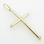 Mens 10K Solid Yellow Gold cross 3 Length - 2.17 inches Width - 1.10 inches 2