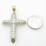Mens 10K Solid Yellow Gold fully stoned cross 2 Length - 2.44 inches Width - 1.50 inches 4