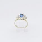 10k Yellow Gold Syntetic blue gemstone ring ajr30 Size: 6.75 2