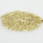 10K Yellow Gold figaro open link chain GC87 2