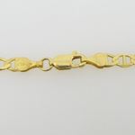 Mens 10k Yellow Gold figaro cuban mariner link bracelet 8 inches long and 4mm wide 4