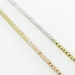 Ladies .925 Italian Sterling Silver Tri Color Snake Link Chain Length - 16 inches Width - 1.5mm 4