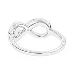 Luxurman Love Quotes: Sterling Silver Infinity Diamond Ring For Women (size 10) 2