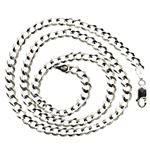 14K WHITE Gold SOLID ITALY CUBAN Chain - 20 Inches Long 4.8MM Wide 2