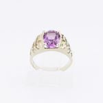 10k Yellow Gold Syntetic purple gemstone ring ajr13 Size: 2.25 2