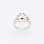 10k Yellow Gold Syntetic white gemstone ring ajjr43 Size: 2.25 2