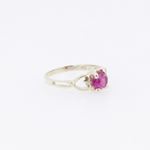 10k Yellow Gold Syntetic red gemstone ring ajr4 Size: 3 4