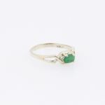 10k Yellow Gold Syntetic green gemstone ring ajjr77 Size: 2.5 4