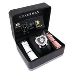 LUXURMAN Large Ladies Diamond Heart Watch 0.3Ct-4