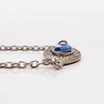 Womens Sterling silver Blue evil eye pendant necklace 4