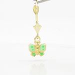 14K Yellow gold Butterfly chandelier earrings for Children/Kids web365 2