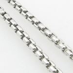 Mens .925 Italian Sterling Silver Box Link Chain Length - 36 inches Width - 3mm 4