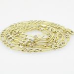 10K Yellow Gold diamond cut figaro chain GC117 2