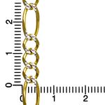 14K Diamond Cut Gold SOLID FIGARO Chain - 26 Inches Long 5.5MM Wide 4