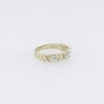 10k Yellow Gold Syntetic white gemstone ring ajr60 Size: 6.5 4