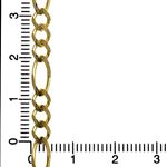 14K YELLOW Gold SOLID FIGARO Chain - 24 Inches Long 4.5MM Wide 4