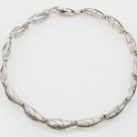 Women silver fancy link bracelet SB3 7.25 inches long and 9mm wide 4