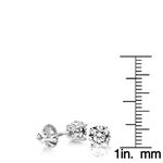 Ladies Round Cut Natural Diamond Platinum Stud E-4