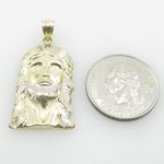 Mens 10K Solid Yellow Gold jesus head pendant Length - 1.57 inches Width - 20.5mm 4