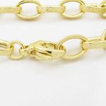 Mens Sterling silver Yellow fancy trace link bracelet 2