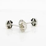 14K White gold Flower cz stud earrings for Children/Kids web202 4