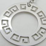 Geek key geometric circle pendant SB69 28mm tall and 27mm wide 2