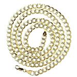 10K Diamond Cut Gold HOLLOW ITALY CUBAN Chain - 24 Inches Long 5.1MM Wide 2