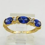 10K Yellow Gold womens gemstone ring ASVJ11 2