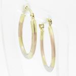 Ladies 10K Gold and .925 Italian Sterling Silver Earrings Stud Hoop Huggie Ball Fashion Dangle Swag 