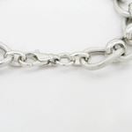 Womens Sterling silver Antique fancy belcher link bracelet 2