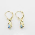 14K Yellow gold Panda chandelier earrings for Children/Kids web477 4