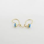 14K Yellow gold Simple heart hoop earrings for Children/Kids web61 2