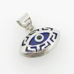 womens bp148 kabbalah evil eye .925 Sterling Silver good luck charm pendant 2