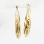 10k Yellow Gold earrings Mini moon hoop 2 AGBE43 2