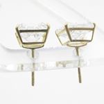 Unisex 14K solid gold earrings fancy stud hoop huggie ball fashion dangle swag 2