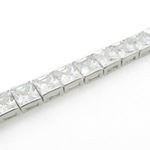 Ladies .925 Italian Sterling Silver princess cut cz tennis bracelet Length - 7 inches Width - 6mm 4