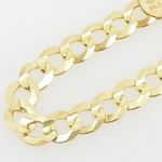 Mens 10k Yellow Gold figaro cuban mariner link bracelet 8.5 inches long and 7mm wide 2