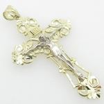 Mens 10K Solid Yellow Gold fancy jesus cross 2 Length - 2.32 inches Width - 1.30 inches 2