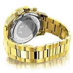 Luxurman Liberty Mens Real Diamond Watch 0.5ct Yellow Gold Plated Swiss Movement 2