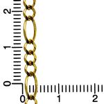 10K YELLOW Gold SOLID FIGARO Chain - 20 Inches Long 3.5MM Wide 4