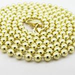 "Mens 10k Yellow Gold Yellow skinny ball chain ELNC59 24"" long and 3mm wide 2"