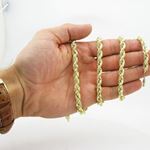 "Mens 10k Yellow Gold HOLLOW rope chain 30"" long and 5.5mm wide 4"