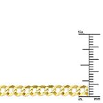 10K 22 inch long Yellow Gold 4.70mm wide Diamond Cut Comfort Curb Chain with Lobster Clasp FJ-120CC-