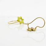14K Yellow gold Flower cz hoop earrings for Children/Kids web47 4