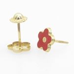 "14K Gold Earrings heart star flower dolphin penguin for Childeren