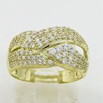 10K Yellow Gold womens wedding band engagement ring ASVJ34 2